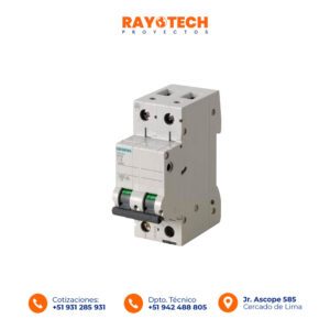 Int. Aut. Termomagnético Para Riel 2P 2A 230Vac 10Ka